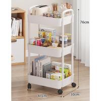 ราคา Living Zone ชั้นวางของพลาสติก แบบมีล้อเลื่อน ชั้นวางของในที่แคบ ชั้นวางของในครัว ชั้นวางของมีล้อ ชั้นวางอเนกประสงค์ (16890884219)
