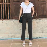 ราคา Spinny House กางเกง7ส่วน ผ้าโรเชฟ ซิบหน้า ตีเกร็ดหน้าผ้าหนาทรงสวย กางเกงโรเซฟ ชักไม่เป็นขุย ตีเกร็ด กางเกงเกร็ดหน้า (8447339337)