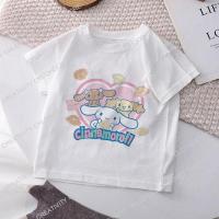 ราคา เสื้อยืดแฟชั่น Cinnamoroll สำหรับเด็กเสื้อยืดลายการ์ตูนอนิเมะ Sanrio เสื้อยืดลำลองสำหรับเด็กผู้หญิง เด็กชายเสื้อ Y2K (20581137342)