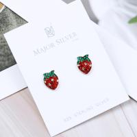 ราคา สตอเบอรี่ 8 มิล แบบเรียบ ใส่พลอย ต่างหูเงินแท้ 92 5 ต่างหูน่ารักๆ สไตล์เกาหลี ต่างหูเงินแท้ 100 Major Silver (11483980163)