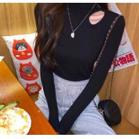 ราคา เสื้อยืดแขนยาว เซ็กซี่ เสื้อคอเต่า รัดรูปแขนยาวเว้าอกสีพื้น เสื้อแฟชั่น TS1158 (21053902040)