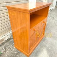 ราคา Nisa ชั้นวางโทรทัศน์ ตู้วางทีวี ขนาด 80 40 สูง 90 ซม โต๊ะวางโทรทัศน์ไม้สักแท้ สีย้อม ไม้สัก (20999570380)