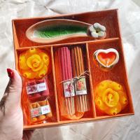 ราคา เซ็ทเทียนหอม เซ็ตธูปหอม เทียนหอม ของชำร่วย ของที่ระลึก คละแบบ Incense scented candle (15955846103)