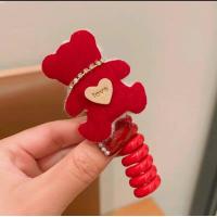 ราคา ที่คาดผมสายโทรศัพท์สีแดงปีใหม่สาวเครื่องประดับผมดอกไม้งานรื่นเริง (21164969323)