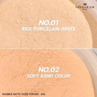 ราคา G59 GINA GLAM INVISIBLE MATTE LOOSE POWDER จีน่า แกลม แป้งฝุ่น คุมมัน เนื้อบางเบา ไม่หนักหน้า (21296650428)