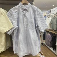 ราคา UNIQLO เสื้อผ้าผู้ชายผลิตห้องลองเสื้อ2023ฤดูร้อนเสื้อเสื้อแขนสั้นมีปกลายขวางผ้าอ๊อกซ์ฟอร์ด457803นำเข้าของแท้4577ใหม่ (19725303231)