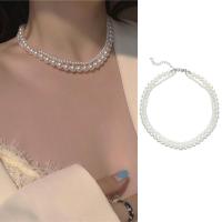 ราคา FINE TOO แฟชั่นเกาหลีสไตล์เรียบง่ายไข่มุกและหินดอกไม้ผีเสื้อ Choker สร้อยคอสำหรับสตรี (14160978840)