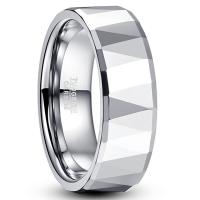 ราคา BONLAVIE 8mm Width Tungsten Steel Ring Outer Surface Chamfered Batch Steel Color Polished Tungsten Carbide Engraved Rings (10612483510)