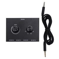 ราคา 4 Port Audio Switch 3 5mm Audio Switcher Stereo AUX Audio Selector 4 Input 1Output 1Input 4 Output Audio Switcher Box (13776328347)