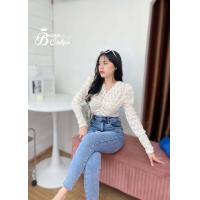 ราคา BW warisara ตามสิแม่ heart and arrow งานลูกไม้ติดกระแสทรงคอวีแต่จีบร่องผ่าหน้า เป็นงานลูกไม้ลายหยักสลับแต่งลายดาว งานติดเทรนด์มาแรงตามกระแส (18422319276)