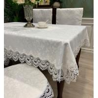ราคา ชุดเบาะผ้าคลุมเก้าอี้นั่งปลอกคลุมเก้าอี้ในบ้านลูกไม้สีขาวโต๊ะทานอาหารอเมริกันผ้าปูโต๊ะ (18595108393)