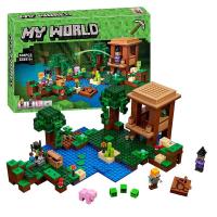 ราคา LEGO My World Sword Sentinel 21244 Battle of the Dark World Follow the Sound Guard 21246 Assemble Lego Blocks (20709306525)