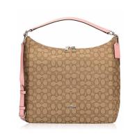 ราคา กระเป๋าสะพาย Coach แท้ ผ้าลาย Signature สายหนัง ใบใหญ่ มีสายยาว COACH 58327 CELESTE CONVERTIBLE HOBO IN OUTLINE SIGNATURE Blush (21358363941)