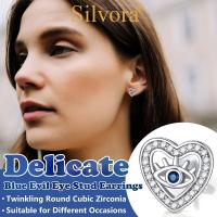 ราคา Silvora 925เงินสเตอร์ลิง Eye Of Horus Stud ต่างหูสำหรับผู้หญิงผู้ชาย Blue Evil Eyes Cubic Zirconia Ear Studs สำหรับของขวัญ ปาร์ตี้ปกติ Match (16248206008)