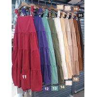 ราคา W12 2BM เอี๊ยมกระโปรงผ้าลูกฟูก สไตล์เกาหลีทรงโอเวอร์ไซส์ สาวอวบใส่ได้ 100สี (20204789641)