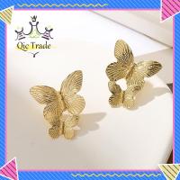 ราคา QIC Women Fashion Irregular Earrings Three dimensional Flower Butterfly Stud Earrings Jewelry Accessories (20918686801)