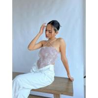 ราคา Scarf Top Purple Calla Iris เสื้อเกาะอกผูกหลัง (19715802638)