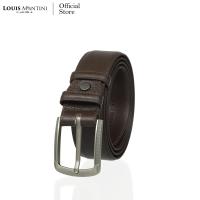 ราคา Louis Montini SANCHEZ เข็มขัดผู้ชายหนังวัวแท้ เข็มขัดหนังวัวลายลิ้นจี่ Men Belts MGN186 (19591412921)