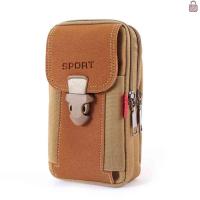 ราคา Multi function PU Leather Fanny Waist Bag Casual Mobile Phone Purse Pocket Male Outdoor Travel Sports Belt Bum Pouch (17380374684)