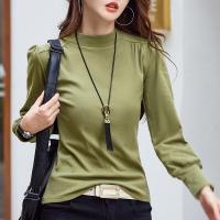 ราคา Acurve เรียบแต่โก้ เสื้อแขนบอลลูน ผ้า Dralon สง่างามเสื้อกระชับสัดส่วนพร้อมปลอกโคมไฟกำมะหยี่เยอรมัน (21008638166)