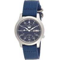 ราคา SEIKO Mens SNK807 SEIKO 5 Automatic Stainless Steel Watch with Blue Canvas Band (18187090136)
