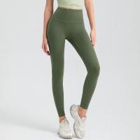 ราคา Lulu high waisted yoga pants nude skinny buttocks without embarrassing lines sports cropped pants 32389 (20223232427)