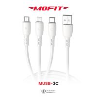 ราคา MOFIT สายชาร์จ 2 1 2 4A Data Cable สำหรับ Micro Type C L รับประกันสินค้า 1 ปี (16980886311)