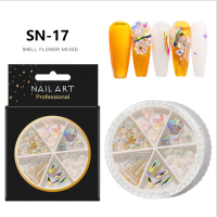 ราคา DIY อะไหล่ ติดเล็บ อุปกรณ์ แต่งเล็บ อะไหล่ ทอง โลหะ เพชร 5ช่อง (7502214614)