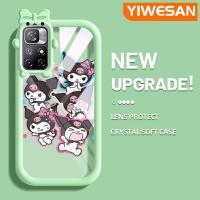 ราคา YIWESAN เคสสำหรับ Xiaomi Poco M4 Pro 5G Redmi Note 11 5G Note 11T 5G Note 11T 5G Note 11S 5G เคสเคสโทรศัพท์โปร่งใสกันกระแทกหลากสีน่ารักลายการ์ตูน Kuromi เคสซิลิโคนนิ่มใสรูปสัตว์ประหลาดน้อยป้องกันเลนส์
