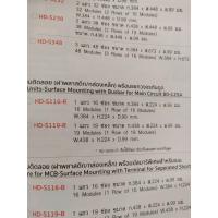 ราคา Haco HD S116 R HACO HD S119 R ตู้สำหรับ MCB แบบติดลอย ฝาพลาสติก กล่องเหล็ก พร้อมแยกวงจรกันดูด MCB Consumer Units Surface Mounting with Busbar for Main Circuit 80 125A (18667438289)
