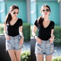 ราคา บอดี้สูท คอวี ผ้าเรย่อน ใส่เที่ยวเก๋ๆ แซ่บมากค้า (14224308303)