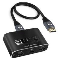 ราคา HDMI สวิตช์2 1 8K Ultra HD 3x 1สวิตช์ KVM 1080P 240HZ 4K 120Hz 3 In 1 HDMI สลับ HDCP2 3 HDR10 Dolby Vision PS4 PS5 HDTV แล็ปท็อปทีวี Xbox (20719452632)