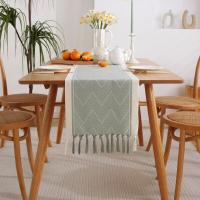 ราคา American All polyester Jacquard Table Flag Handmade Tassel Dining Table Table Cloth Bucket Cabinet Cover Towel Decoration (20043463699)