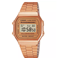 ราคา CASlO นาฬิกาข้อมือ Casio Standard ผู้ชายและผู้หญิง รุ่น A168WG 9W นาฬืกาcasio สายเหล็ก ดำทอง นาฬิกาผู้หญิงผู้ชาย RC610 (6473446680)