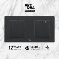 ราคา ART DNA รุ่น A77 ชุดสวิทซ์ธรรมดา Switch 1 GANG ชุดสวิทซ์ธรรมดา Switch 2 GANG 2 Way สีดำ ปลั๊กไฟโมเดิร์น ปลั๊กไฟสวยๆ สวิทซ์ สวยๆ switch design (3201710963)