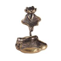 ราคา MINNING ของตกแต่งโต๊ะน้ำชาแบบโบราณทนทานลายดอกบัวโบราณงานฝีมือทองเหลืองทำความสะอาดง่ายที่วางกระธางธูปกำยานบัวเครื่องหอมธูปถาดชาสัตว์เลี้ยง (20291463402)