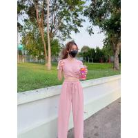 ราคา เซตเสื้อครอป กางเกงขายาว ผ้าเปลือกไม้ Color มะนาว ครีมอ่อน ดำ กรมอ่อน ชมพู โกโก้ ช็อกโกแลต Size อก 32 38 ยาว 13 รอบแขน 8 16 กางเกง เอว 24 48 สะโพก 42 54 ยาว 41 รอบขา 24 40 (19495273357)