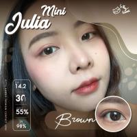 ราคา คอนแทคเลนส์ รุ่น mini Julia ยี่ห้อ Kitty Kawaii มีสี ดำ เทา ตาล สายตาปกติ (17208890947)