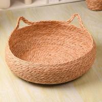 ราคา ที่นอนแมวสาน ตะกร้าแมวนอน ที่นอนหวายสาน ที่นอนหวายสาน เตียงแมว เบาะนอนแมว ของใช้แมว (21335508619)