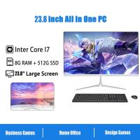 ราคา คอมพิวเตอร์ All in One PC ครบชุด พีซีตั้งโต๊ะ CPU i7 8GB RAM 512G SSD คอมครบชุด แรงๆ 23 8นิ้ว คอมพิวเตอร์สำนักงานธุรกิจที่บ้านแบบออลอิน ประกัน 1 ปี (21198853440)