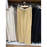 ราคา 802 UNIQLO เสื้อผ้าสตรีใหม่ฤดูใบไม้ผลิและฤดูร้อนกางเกงขายาวยืดได้นิ่มยืดหยุ่นสูงกางเกงลำลองกางเกงเรียบอยู่บ้าน458120 (20758371982)