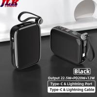 ราคา JLK 10000mAh Portable Power Bank Built in Type C Cable 22 5W Fast Charging External Spare Battery Powerbank for iPhone 15 14 13 Pro Max Samsung S24 S23 Ultra XiaoMi Redmi etc (20133141555)