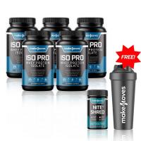 ราคา MakeMoves Whey ISO Pro สูตรลีน กล้ามชัด รสช็อคโกแล็ต สีน้ำเงิน 5กระปุก แถม แก้ว NiteShred (21290233085)