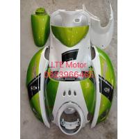 ราคา ชุดสี เฟรม yamaha fino ฟีโน่ เก่า ฟีโน่คาบู รุ่นปี 2007 2012 ครบชุด เกย์เดี่ยว 10 ชิ้น เกย์แยก 9 ชิ้น สีเขียวขาว (10721658685)