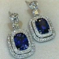 ราคา Huitan ใหม่อินเทรนด์สีฟ้า CZ ต่างหูผู้หญิง Bling Bling หูอุปกรณ์เสริมหรูหราสง่างามงานแต่งงานเครื่องประดับขายส่ง (21170675939)