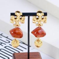 ราคา Tory Burch ต่างหูแบบหนีบส่วนบุคคล Matte Gold ป้ายสี่เหลี่ยมสีเรซิ่นตารางโลหะบอลยาวยุ้ยหูต่างหูหนีบหญิง high quality (17820066563)