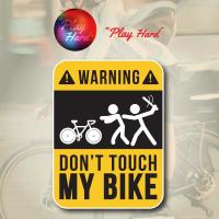 ราคา สติ๊กเกอร์ติดจักรยาน ติดเฟรมบน หลักอาน จักรยาน คำว่า DONT TOUCH MY BIKE (9665857669)