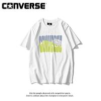 ราคา เสื้อยืดแขนสั้น พิมพ์ลายตัวอักษร Converse ทรงหลวม แฟชั่นฤดูร้อน สําหรับผู้ชาย และผู้หญิงS 5XL (20864683139)