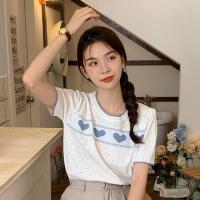 ราคา Foya 1 เสื้อยืดไหมพรม เสื้อเที่ยว เสื้อยืดมินิมอล ผ้าไหมพรม ลายหัวใจ มีหลายสี เนื้อผ้าดีใส่สบาย 423 (17647621087)