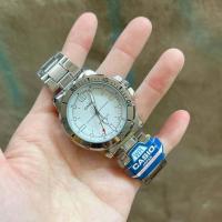 ราคา sale นาฬิกาcasio นาฬิกาข้อมือผู้หญิง สวย คาสิโอแฟชั่นนาฬิกาใส่ทำงานสีขาว สีน้เงิน กันน้ำ ระบบเข็ม ตัดสายได้ตามข้อมือ (19484246192)